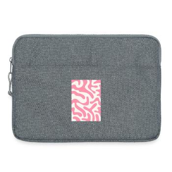 Funky tiger - pink - Laptop bag 15" - heather grey - Front