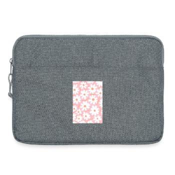 Pink Daisies - Laptop bag 15" - heather grey - Front