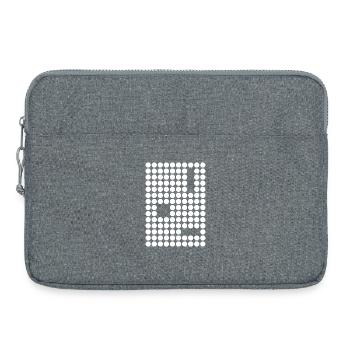 Dot-Mosaik-Geometrisches Raster - Laptoptasche 15" - Grau meliert - Vorne