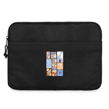 Motifs Botaniques Abstraits - Sacoche pour ordinateur portable 15 pouces - noir - Devant