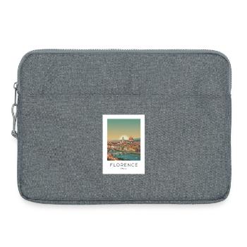 Abenddämmerung über Florenz Dom - Laptoptasche 15" - Grau meliert - Vorne