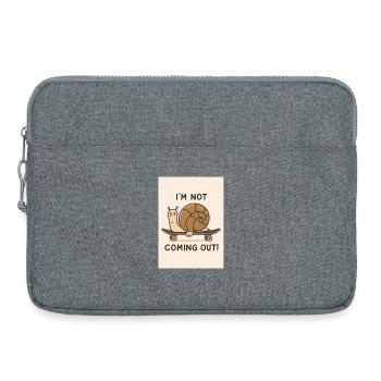 Escargot sur Skateboard : Ne Pas Sortir - Sacoche pour ordinateur portable 15 pouces - gris chiné - Devant