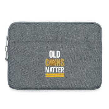 Old Coins Matter - Design de collectionneur numismate - Sacoche pour ordinateur portable 15 pouces - gris chiné - Devant