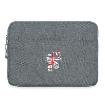 Faire du rock 'n ́ roll et pas de la guerre « Selfvolver Version » - Sacoche pour ordinateur portable 15 pouces - gris chiné - Devant