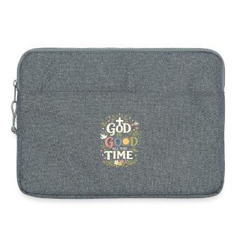 Dieu est bon en tout temps dans la foi chrétienne - Sacoche pour ordinateur portable 15 pouces - gris chiné - Devant