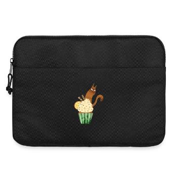 Mignonne conception de cupcakes pour chats, nourriture Kawaii pour chats drôle - Sacoche pour ordinateur portable 15 pouces - noir - Devant