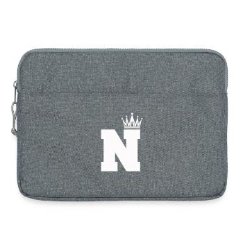 buchstabe_N_Krone - Laptoptasche 15" - Grau meliert - Vorne