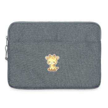 Cute baby Giraffe Kawaii style - Laptop bag 15" - heather grey - Front