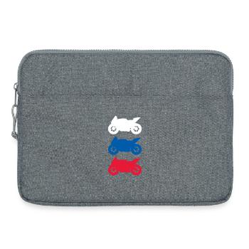 Motorcycle Russia Flag Motorsport Biker - Laptop bag 15" - heather grey - Front