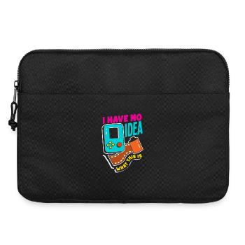 Keine Ahnung Was Das Ist - Lustiges Retro Design - Laptoptasche 15" - Schwarz - Vorne