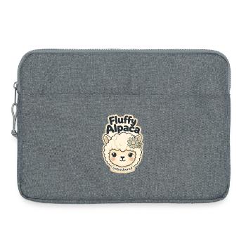 Cute Funny Gifts, Fluffy Alpaca Unbothered - Laptoptasche 15" - Grau meliert - Vorne