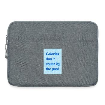 Counting calories by the pool - Laptop bag 15" - heather grey - Front