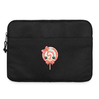 Karamell Lolli Schleifenherz - Laptoptasche 15" - Schwarz - Vorne