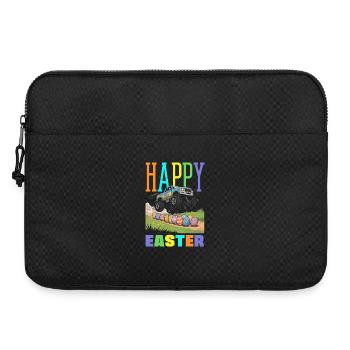 Joyeuse Pâques, douce chasse aux œufs du lapin, œufs de Pâques - Sacoche pour ordinateur portable 15 pouces - noir - Devant