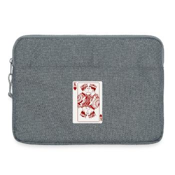 Carte du cœur qui embrasse les rois - Sacoche pour ordinateur portable 15 pouces - gris chiné - Devant