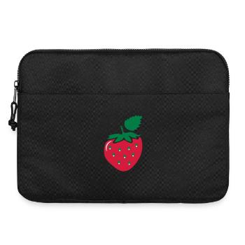 Erdbeere - Laptoptasche 15" - Schwarz - Vorne