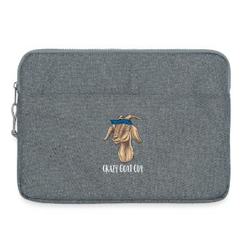 Homme de chèvre fou - Sacoche pour ordinateur portable 15 pouces - gris chiné - Devant