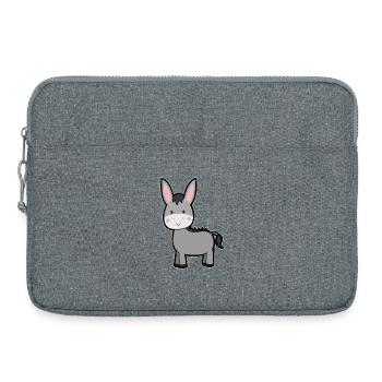 L’âne - Sacoche pour ordinateur portable 15 pouces - gris chiné - Devant