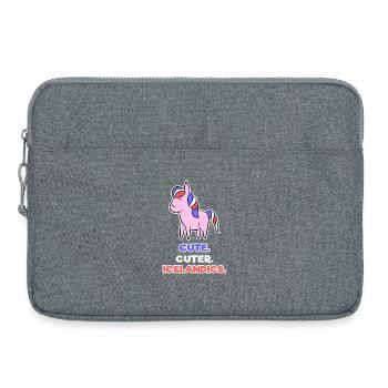 Poney Haflinger Déclaration Chevaux islandais Poneys islandais - Sacoche pour ordinateur portable 15 pouces - gris chiné - Devant