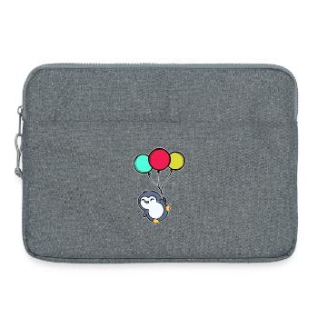 Balloon Cool Animal Sweet Penguin Bird - Laptop bag 15" - heather grey - Front