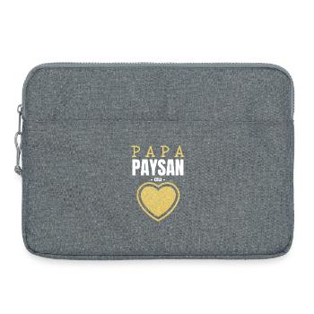 Papa Paysan au Cœur d'Or - Sacoche pour ordinateur portable 15 pouces - gris chiné - Devant