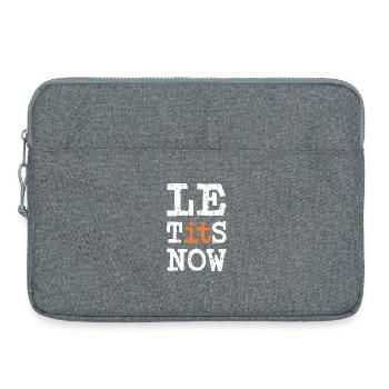Le TITS Now - Funny Spruch für Weihnachten - Laptoptasche 15" - Grau meliert - Vorne