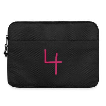 4 Numéro quatre rose numéro rouge Anniversaire - Sacoche pour ordinateur portable 15 pouces - noir - Devant