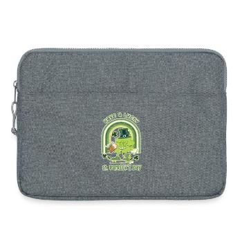 Trèfle patineur de la Saint-Patrick - Sacoche pour ordinateur portable 15 pouces - gris chiné - Devant
