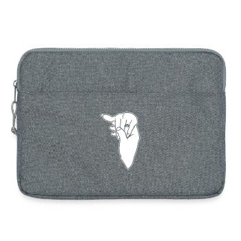 Engagement Wedding Ring Hand - Laptop bag 15" - heather grey - Front