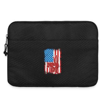 Drapeau de Judo USA - Sacoche pour ordinateur portable 15 pouces - noir - Devant