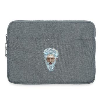mysterious portrait of an Aquarius - Laptop bag 15" - heather grey - Front