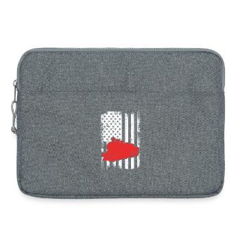 U.S. Patriotic Railroad Worker - Laptop bag 15" - heather grey - Front