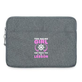 This sailor will teach you a lesson - Laptop bag 15" - heather grey - Front