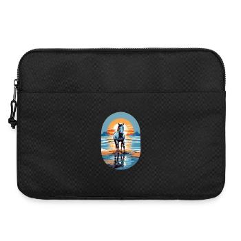 Cheval sur la plage - Sacoche pour ordinateur portable 15 pouces - noir - Devant