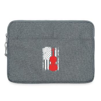 4. Juli USA Violine - Laptoptasche 15" - Grau meliert - Vorne