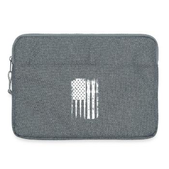 Flûte drapeau des États-Unis - Sacoche pour ordinateur portable 15 pouces - gris chiné - Devant