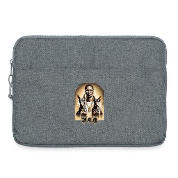 Rappeur avec Dobermans - Sacoche pour ordinateur portable 15 pouces - gris chiné - Devant