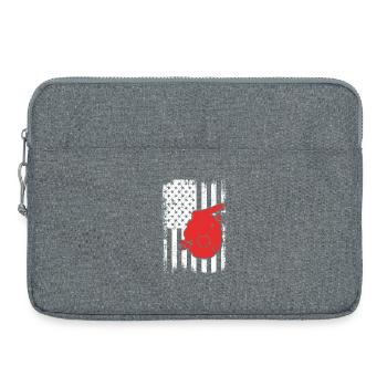 4th of July USA Beekeeping - Laptop bag 15" - heather grey - Front