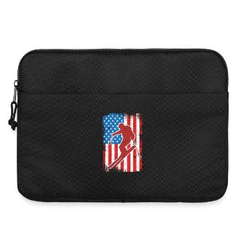 USA Patriotic Skier - Laptop bag 15" - black - Front