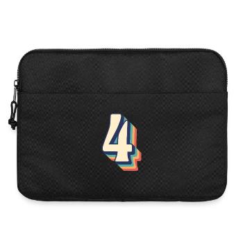 T-Shirt rétro vintage numéro quatre 4 Vier Quattro - Sacoche pour ordinateur portable 15 pouces - noir - Devant
