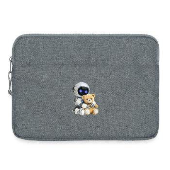 Robot Teddy - Sacoche pour ordinateur portable 15 pouces - gris chiné - Devant