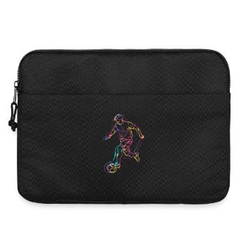 Fußballspieler Line Art - Laptoptasche 15" - Schwarz - Vorne