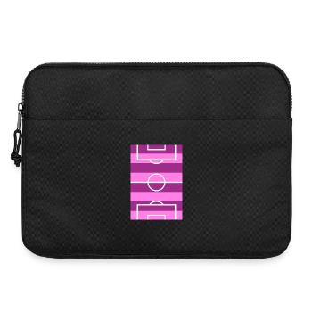 Soccer field pink - Laptop bag 15" - black - Front