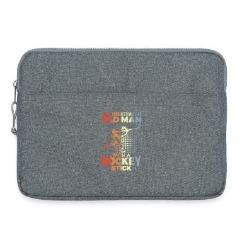 Unterschätze nie alte Eishockeyspieler - Laptoptasche 15" - Grau meliert - Vorne