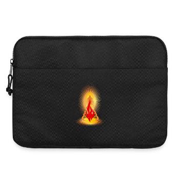 Sonnwendfeuer mit goldener Aura-Spirituelles Motiv - Laptoptasche 15" - Schwarz - Vorne