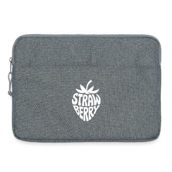 Fraise Amour Mot Art - Sacoche pour ordinateur portable 15 pouces - gris chiné - Devant
