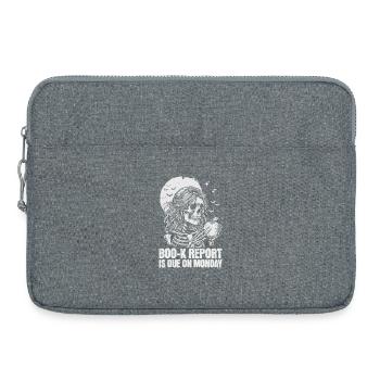Funny Teacher Skeleton Halloween Classroom - Laptop bag 15" - heather grey - Front