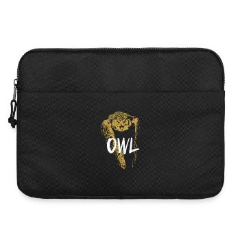 Modern Calligraphy Owl Illustration - Laptop bag 15" - black - Front