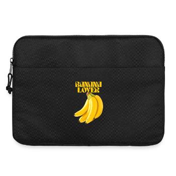 Hellgelbe Bananencluster-Illustration - Laptoptasche 15" - Schwarz - Vorne