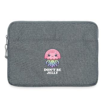 Adorable méduse drôle citation mignon amoureux des animaux - Sacoche pour ordinateur portable 15 pouces - gris chiné - Devant